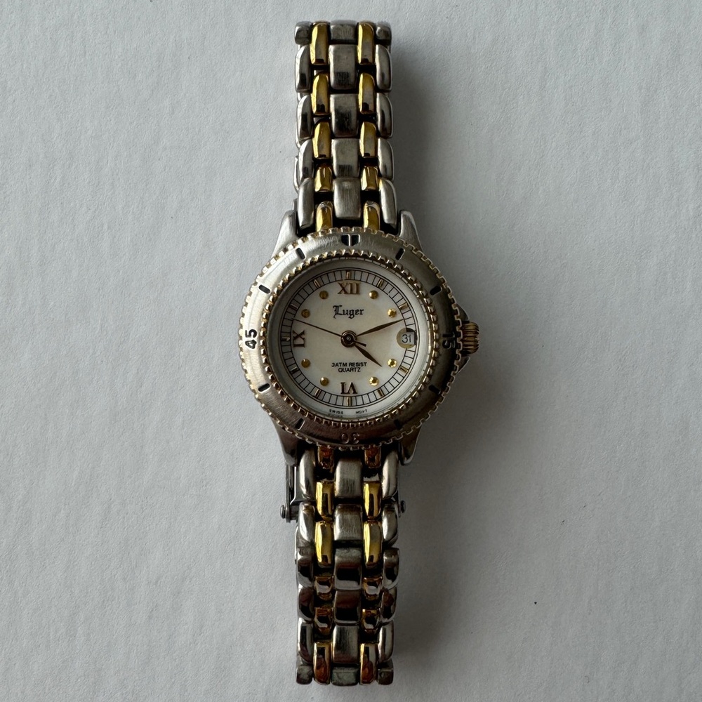 Vintage Luger Swiss Movement Women’s Watch Gold/Silver Tone